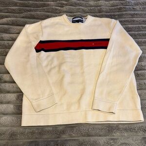 Tommy Hilfiger Crew Neck Cotton Stripe Sweater Mens Medium